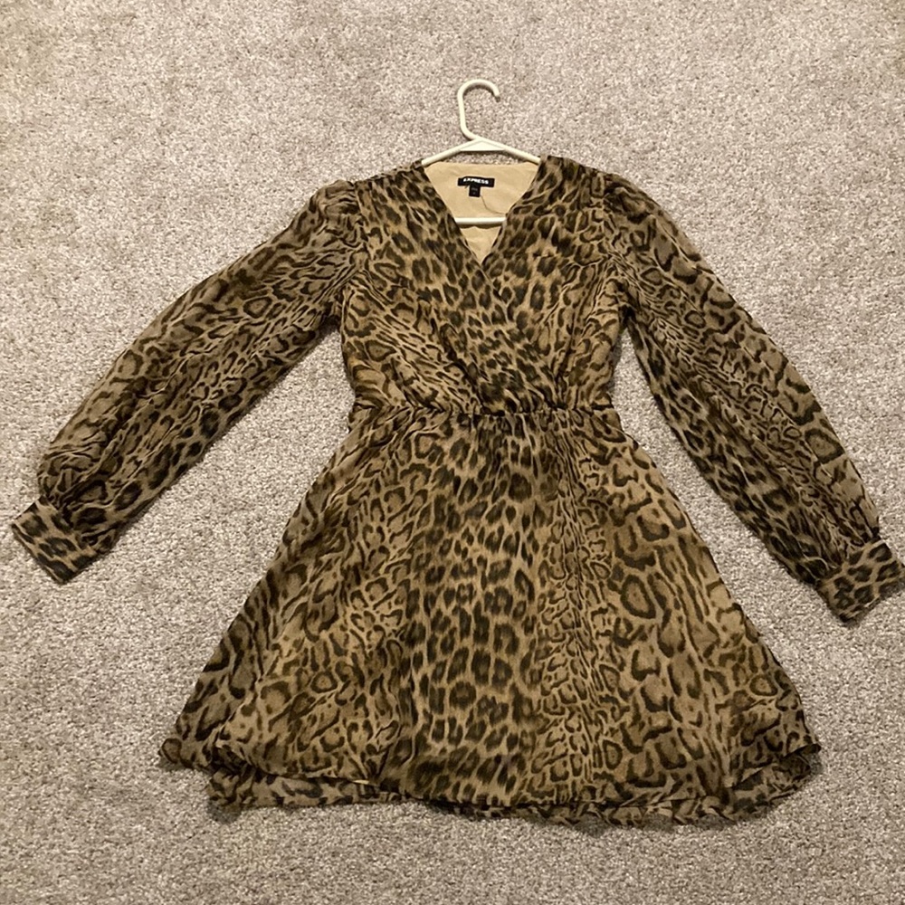 Express leopard print dress